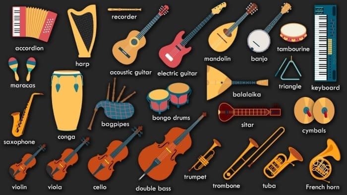 musical instruments list