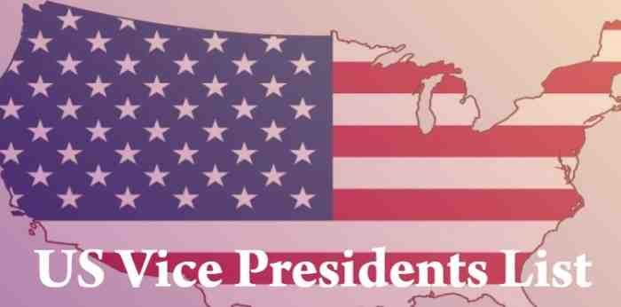 us-vice-presidents-list